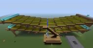 A massive automatic wheat farm with a terrace-based design (Image via Mojang)